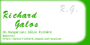 richard galos business card