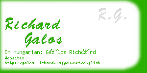 richard galos business card